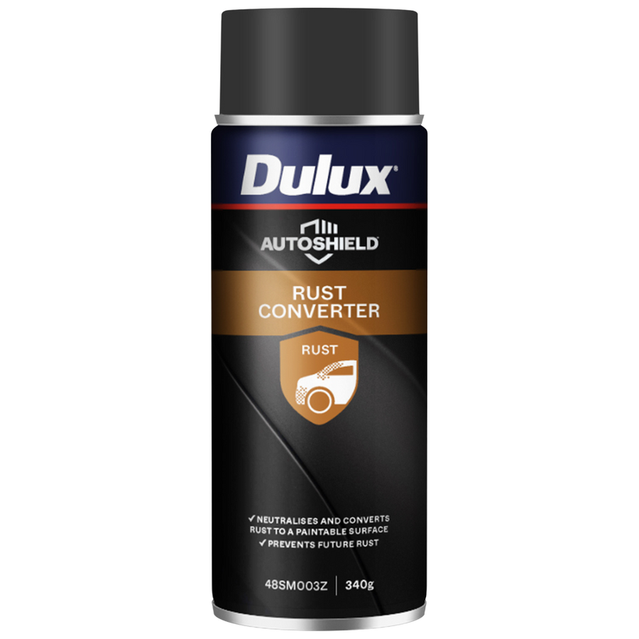 Dulux Autoshield Rust Converter Spray Paint 340g - 65mm x 210mm - Black - SuperSaverAU - view 1