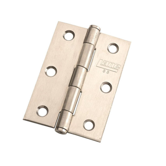 Lane Butt Hinge - 85mm - Satin Stainless Steel - Fixed Pin - 20 Pack