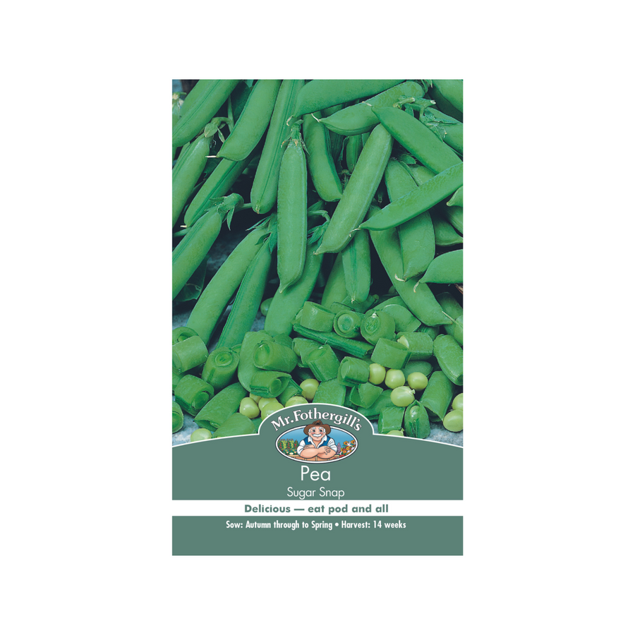 Mr Fothergill Sugar Snap Pea Seeds - 150cm - Seed - Versatile Variety - SuperSaverAU - view 1