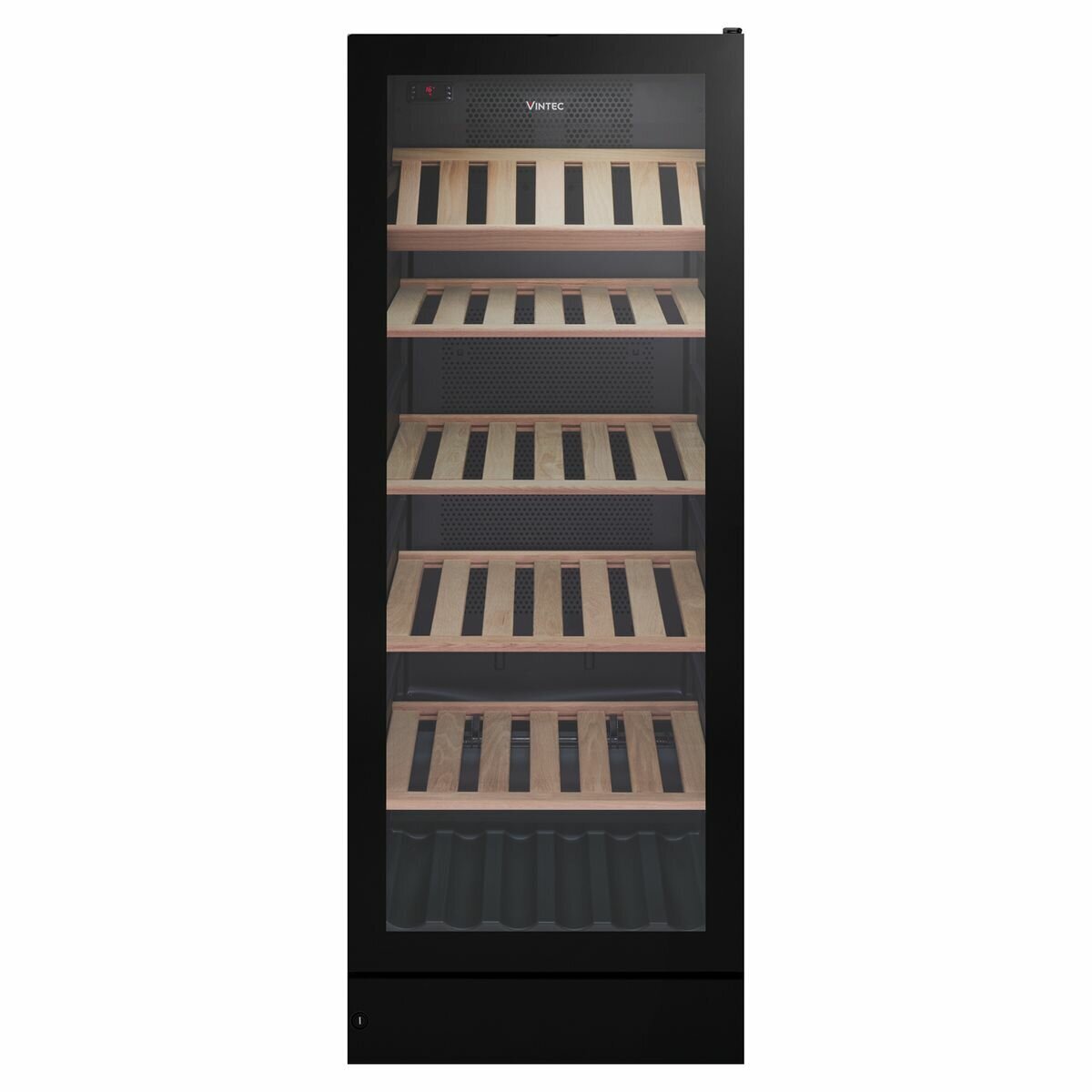 Vintec 148 Bottle Wine Storage Cabinet - Black, Multi-Temp Zones, Left Hinge, Anti-UV Glass - VWM148SBA-L