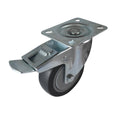 Easyroll Castor - 100mm - Grey Rubber - Heavy Duty Swivel Brake - SuperSaverAU - view 1