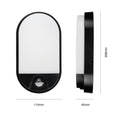 Brilliant 10W Barnet Black Slimline Oval Bunker Sensor Light Outdoor 21303/06