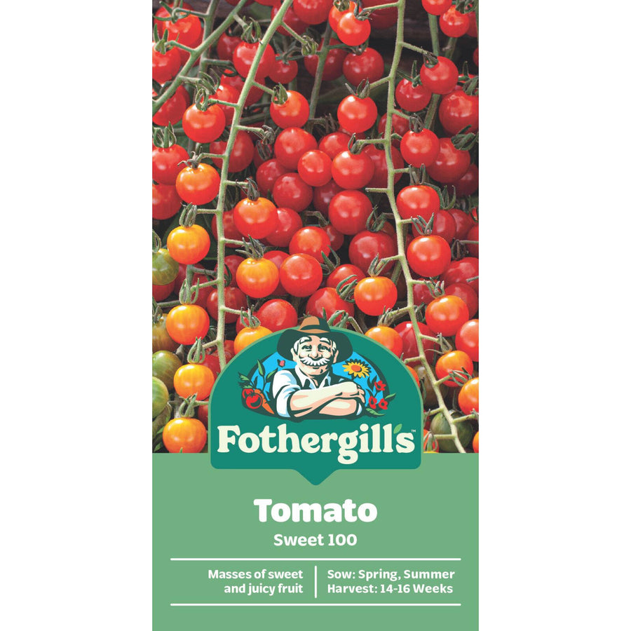 Mr Fothergill's Sweet 100 Tomato Vegetable Seeds, Bite-Size Cherry Fruit