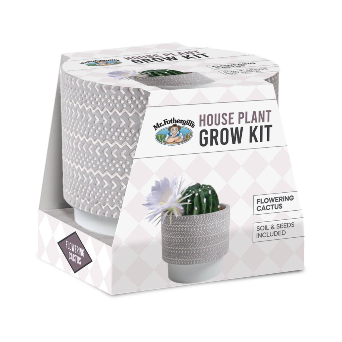 Mr Fothergill's Flowering Cactus Grow Kit - Echinopsis denudatum - 95mm x 100mm x 75mm - Indoor Gardening - SuperSaverAU - view 1