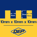 QEP 10mm Square Notch Stainless Steel Tiling Trowel