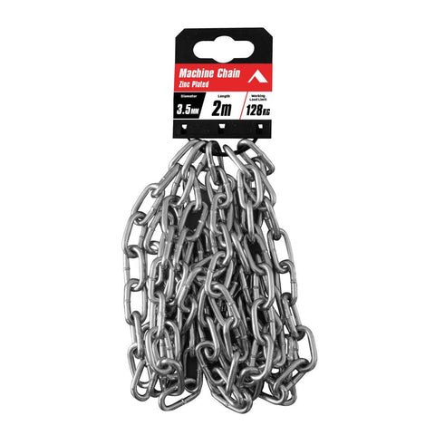 Pinnacle 3 Machine Chain 5mm x 2m - Zinc Plated - Durable for Fencing & Security - SuperSaverAU - view 1
