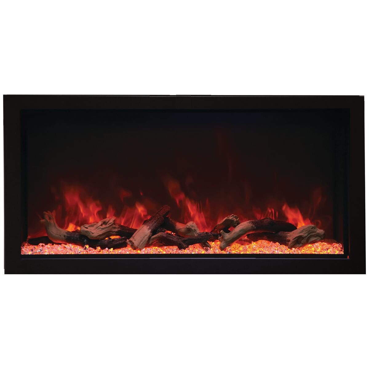 Remii 45 Inch Extra Tall Built-In Electric Fireplace - Black - 13-Colour Canopy Lighting - 102745-XT