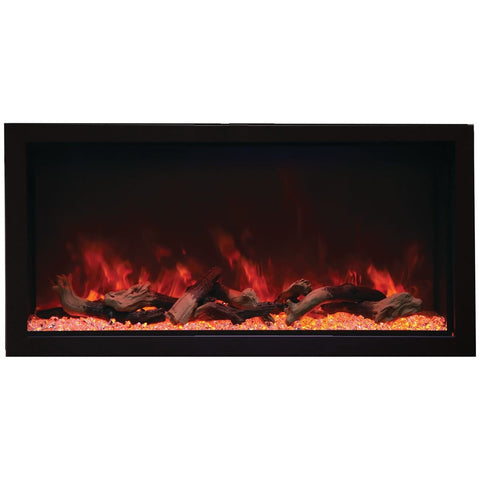 Remii 45 Inch Extra Tall Built-In Electric Fireplace - Black - 13-Colour Canopy Lighting - 102745-XT