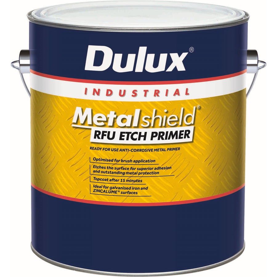 Dulux Metalshield RFU Etch Primer 500mL Grey - Ready For Use Metal Etch Primer