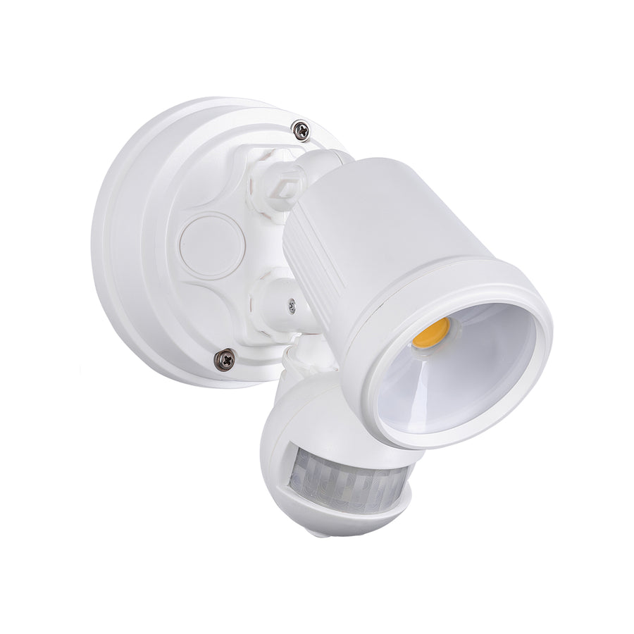 Brilliant Raptor III White Single LED Sensor Light 10W Motion Sensor Outdoor 22599/05
