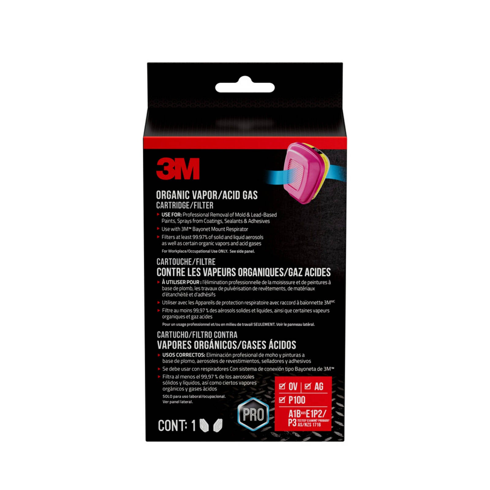 3M Organic Vapour/Acid Gas Multi-Purpose Cartridge