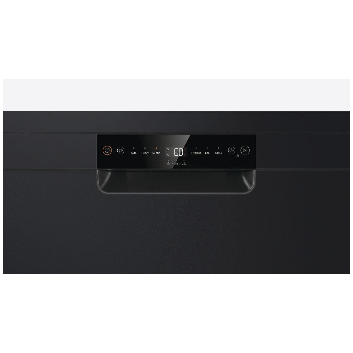 Haier 60cm 300 Series Freestanding Dishwasher - 13 Place Settings - Black - Auto Wash Sensing - HDW13F0B1
