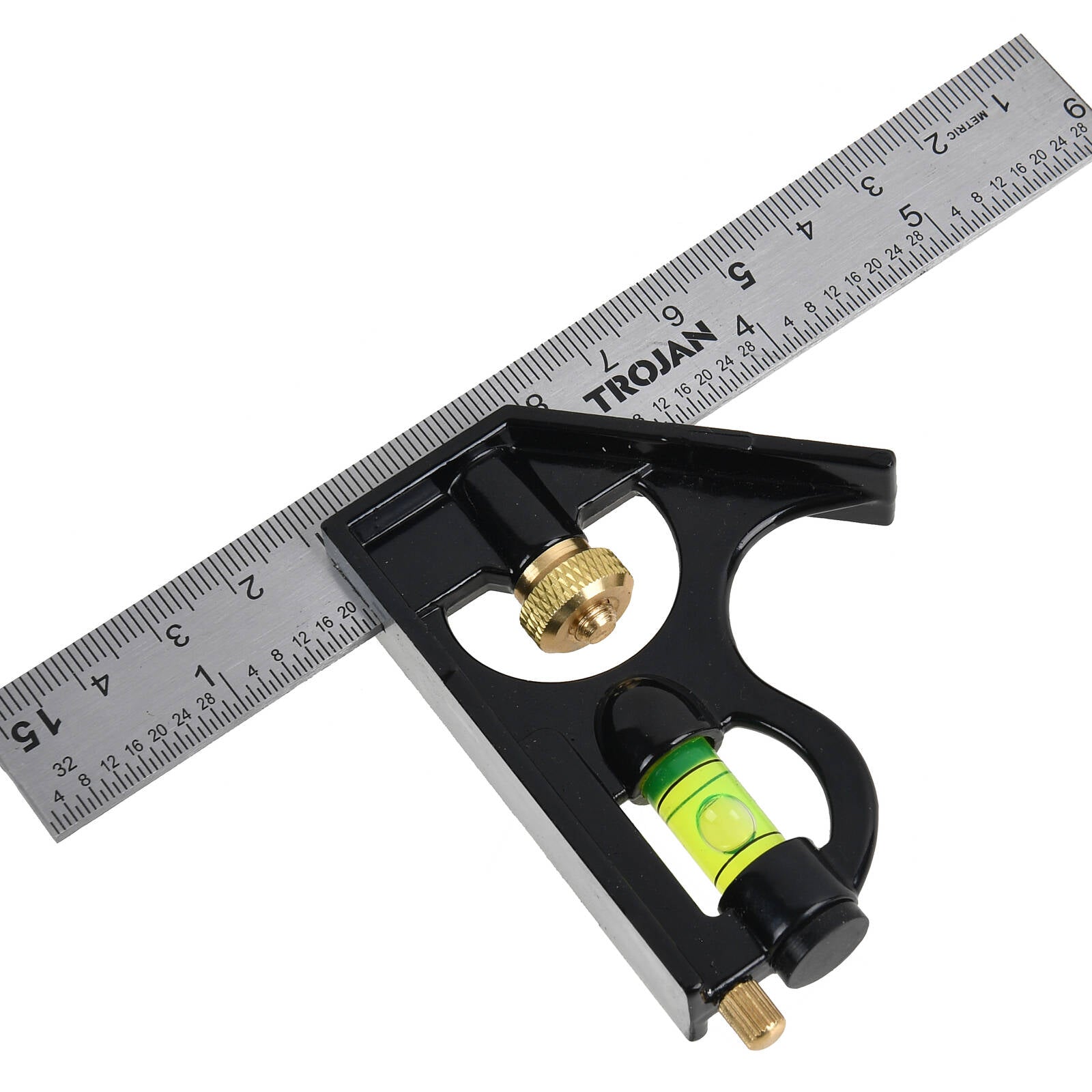 Trojan 150mm Combination Square with Adjustable Ruler