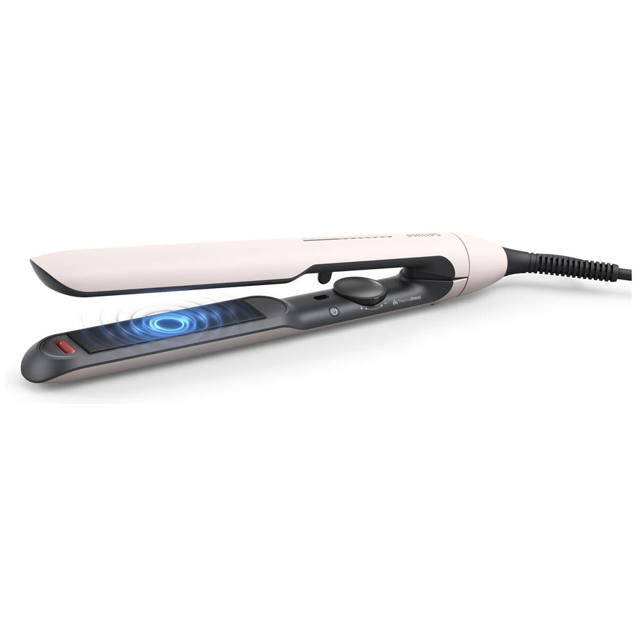Philips Hair Straightener 5000 - 12 Heat Settings - Argan-Oil Ceramic Plates - Pearl Peach - BHS510-50