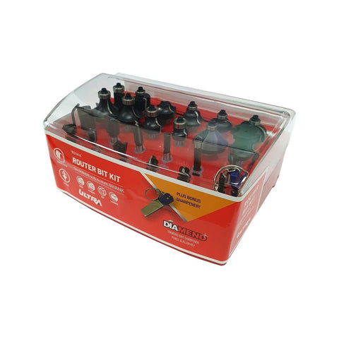 Ultra Router Bit Set - 6.4mm - Tungsten Carbide - 24 Piece - SuperSaverAU - view 1