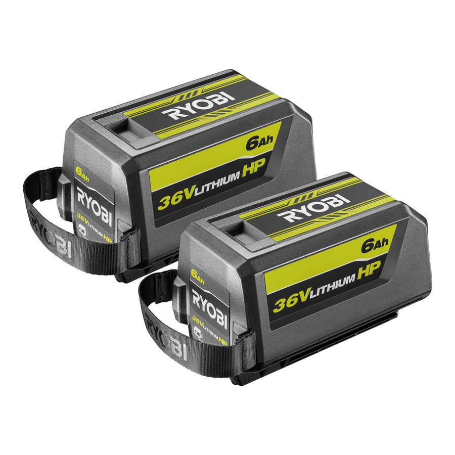 Ryobi 36V HP 6Ah Battery Twin Pack - 2 Batteries - 140mm x 208mm x 238mm - SuperSaverAU - view 1