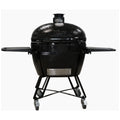 Primo Oval Charcoal All-In-One Ceramic Grill - Black Ceramic Finish - 500 sq. in. Cooking Area - PGCXXLCG