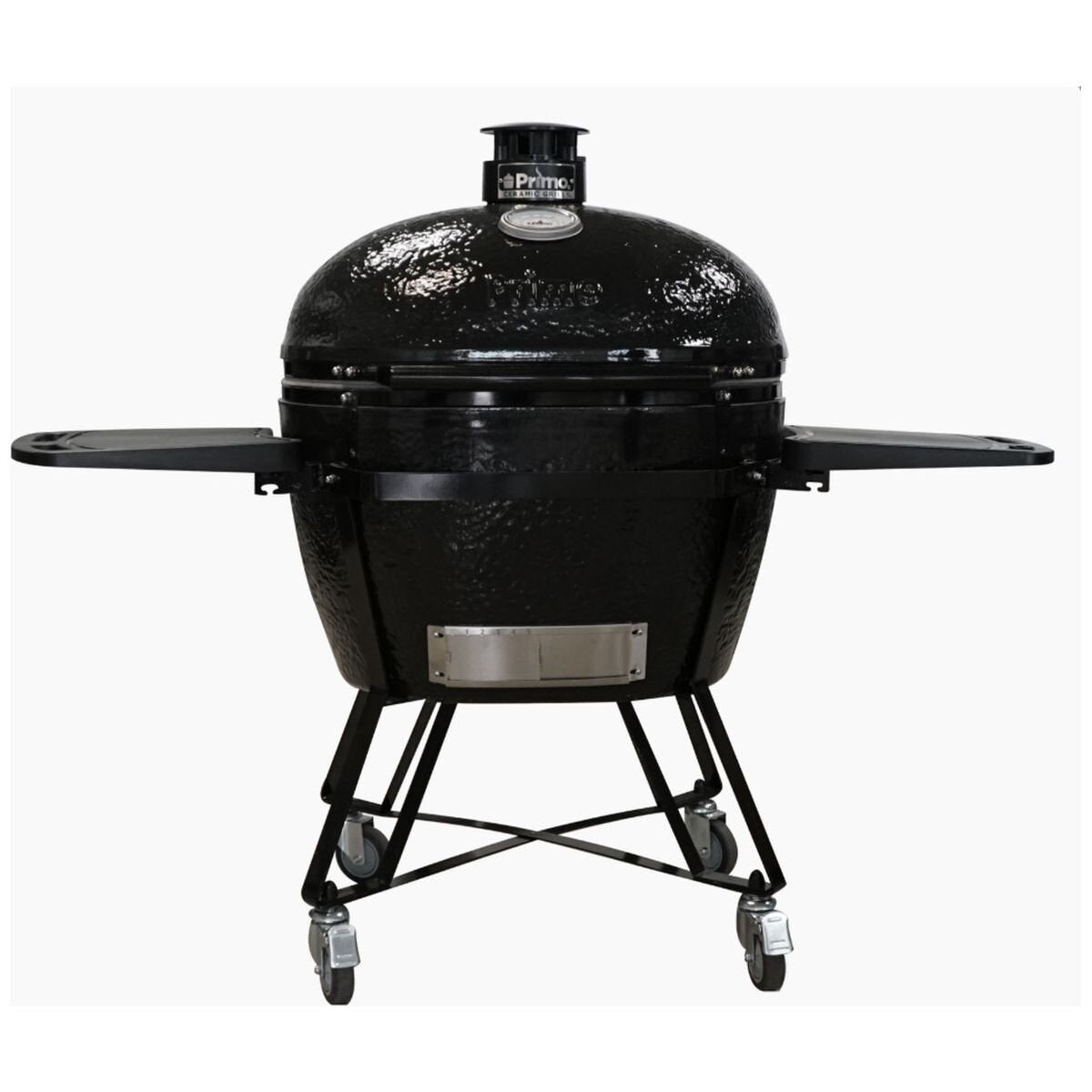 Primo Oval X-Large All-In-One Charcoal Ceramic Grill - Black, 400 Square Inch Cooking Surface - PGCXLCG