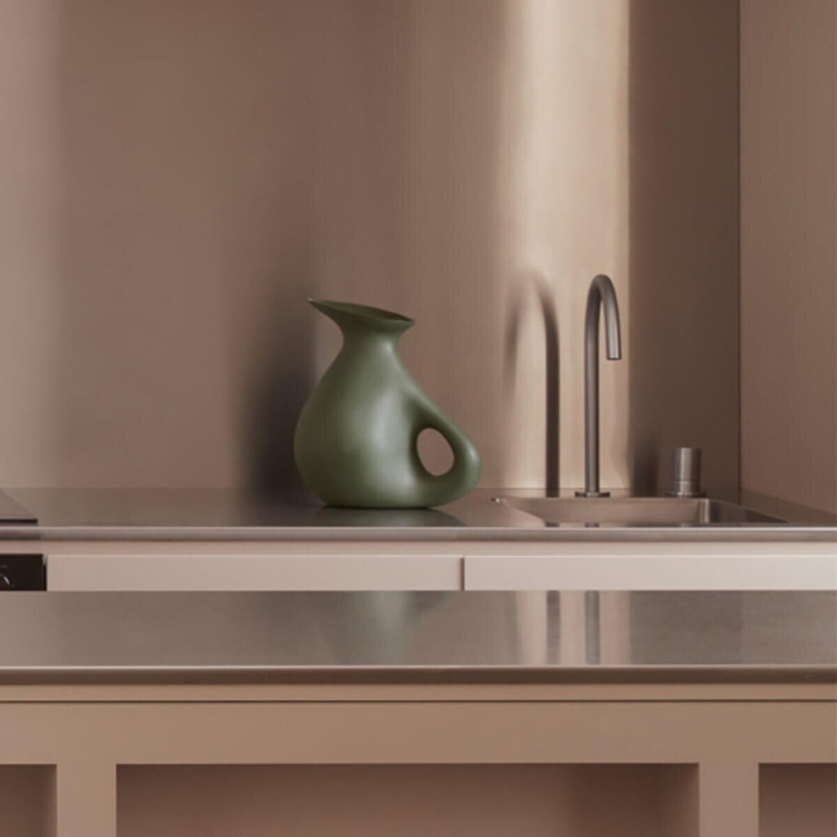 Titan single bowl kitchen sink - compact brushed stainless steel, AISI316 grade - TSSS40