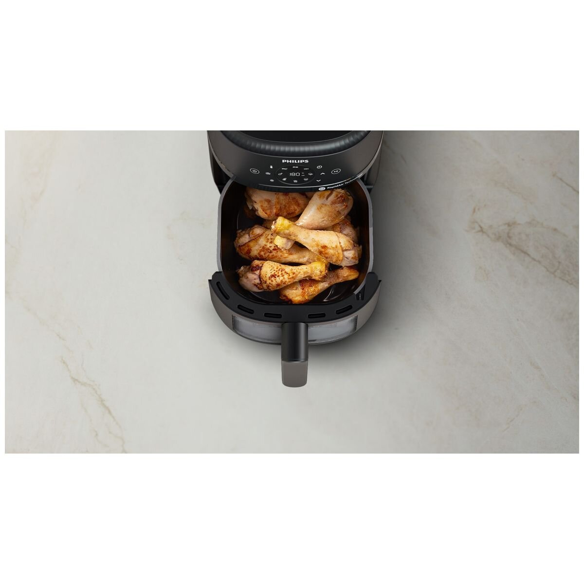 Philips 2000 Series 4.2L Airfryer L - RapidAir Technology, Cooking Window, Black - NA220-00