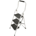 L.T. Williams 3 Step Ladder - White Powder Coated Steel - 150kg Load Capacity - 9756