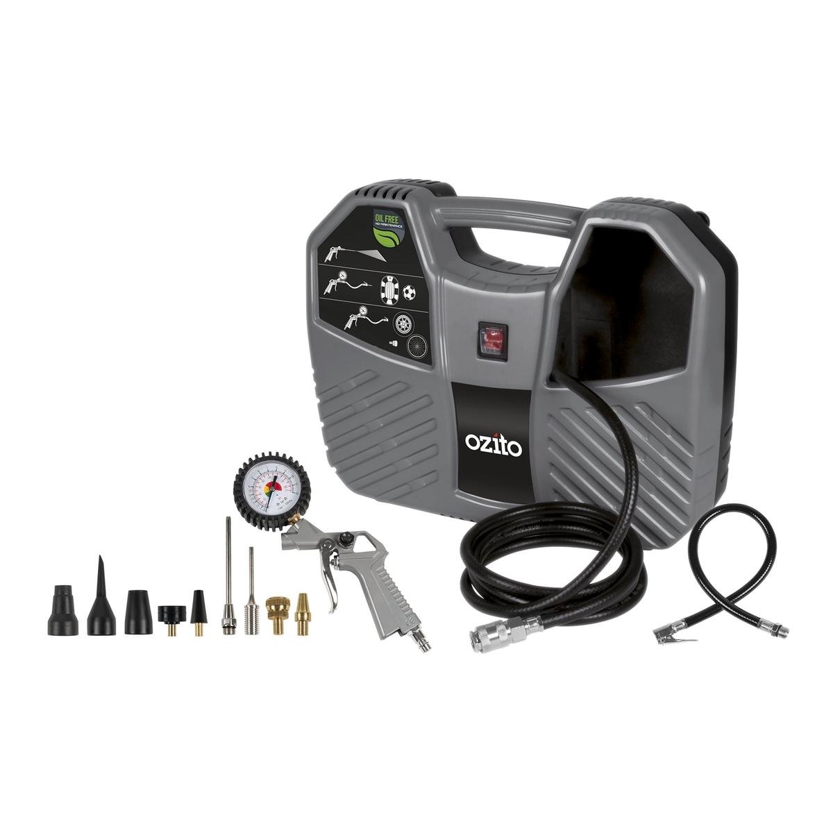 Ozito 1100W Inflate It Compressor Kit - 180 L/min - Oil Free - Portable - SuperSaverAU - view 1