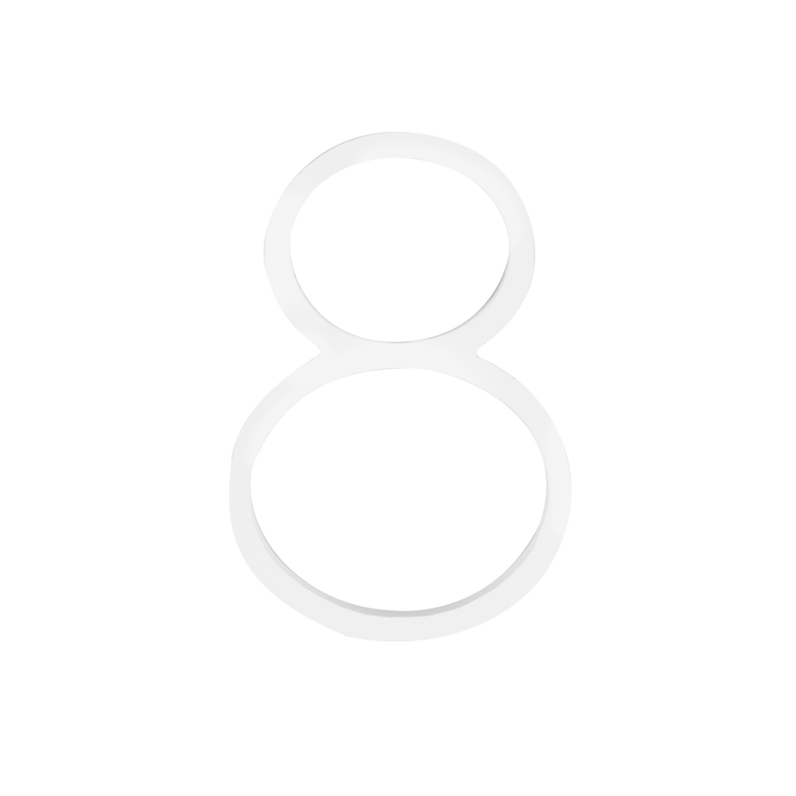 Sandleford Slimline Number 8 - 120mm - White - Durable & Visible - SuperSaverAU - view 1
