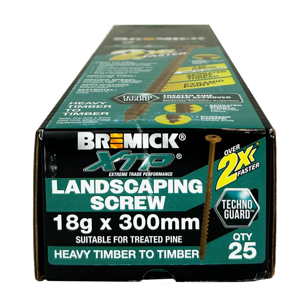 Bremick XTP Landscape Screws - 18g x 300mm - T40 - 25 Pack - Corrosion Resistant - SuperSaverAU - view 1