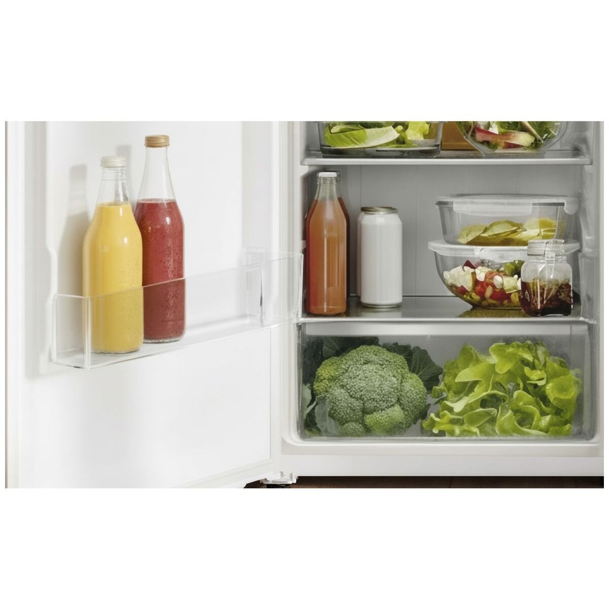 Haier Series 300 223L vertical fridge with inbuilt freezer - white, 4.5 star, reversible door - HRF220VW