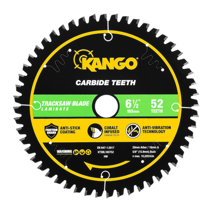 Kango 165mm 52T Laminate Track Saw Blade - Precision Cutting - Durable