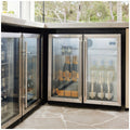 Artusi 190L outdoor beverage centre - black, two heated triple glazed doors, self-closing - AOF2BM5