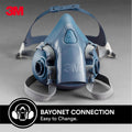 3M Professional Painters Reusable Respirator, Cool Flow Valve, Silicone Facepiece, Adjustable