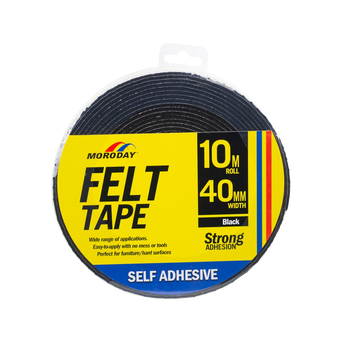 Moroday Felt Scratch Saver Tape - 40mm x 10m - Self Adhesive - Noise Reduction - SuperSaverAU - view 2