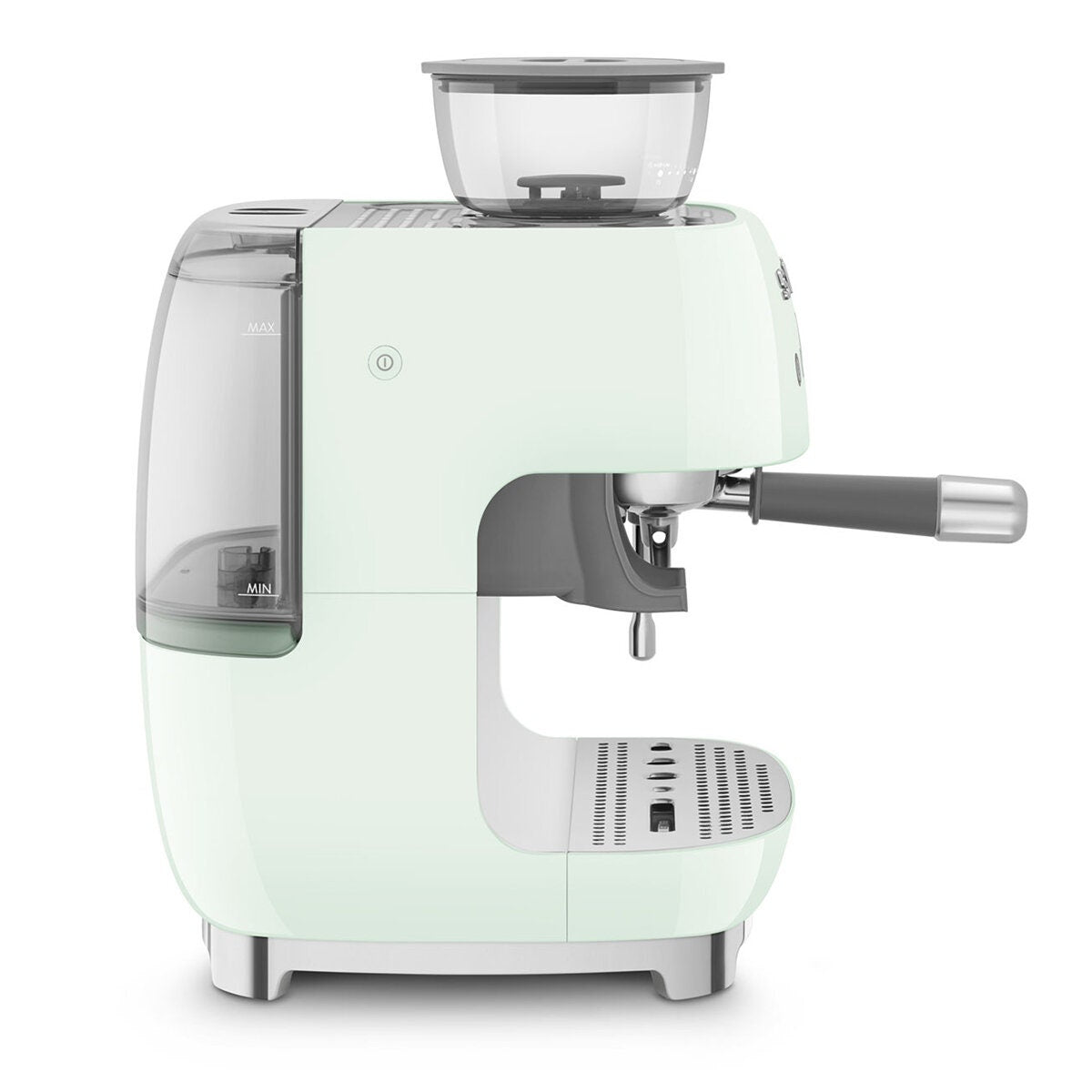 Smeg 50s Style Espresso Machine with Built-in Grinder - 20 Bar, Dual Thermoblock, Pastel Green - EGF03PGAU