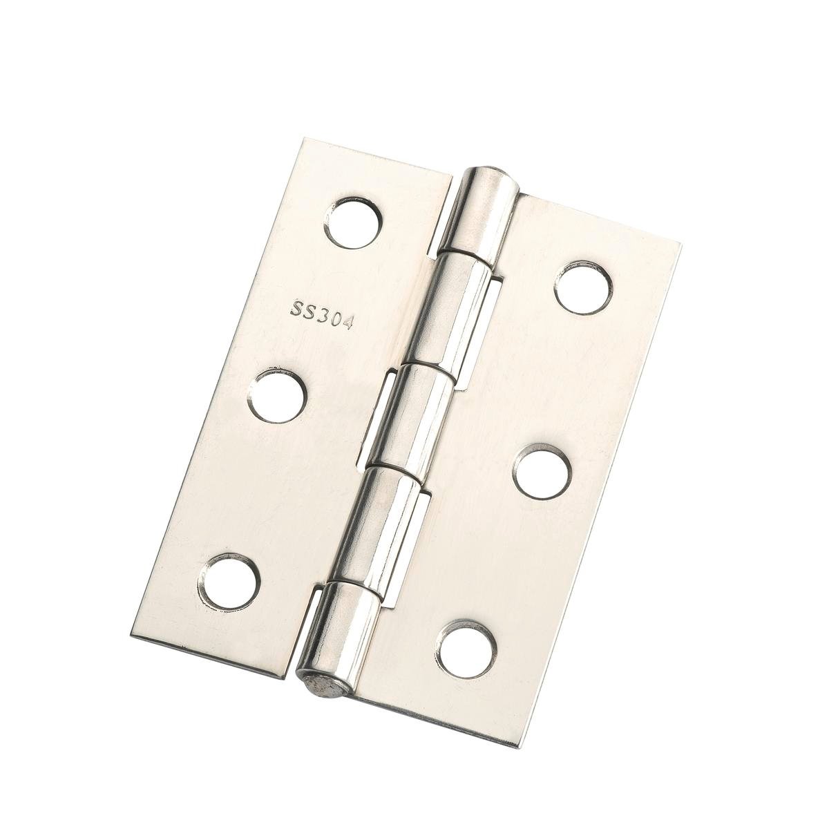 Zenith 70mm Fixed Pin Butt Hinge - Polished Stainless Steel - Security - SuperSaverAU - view 1