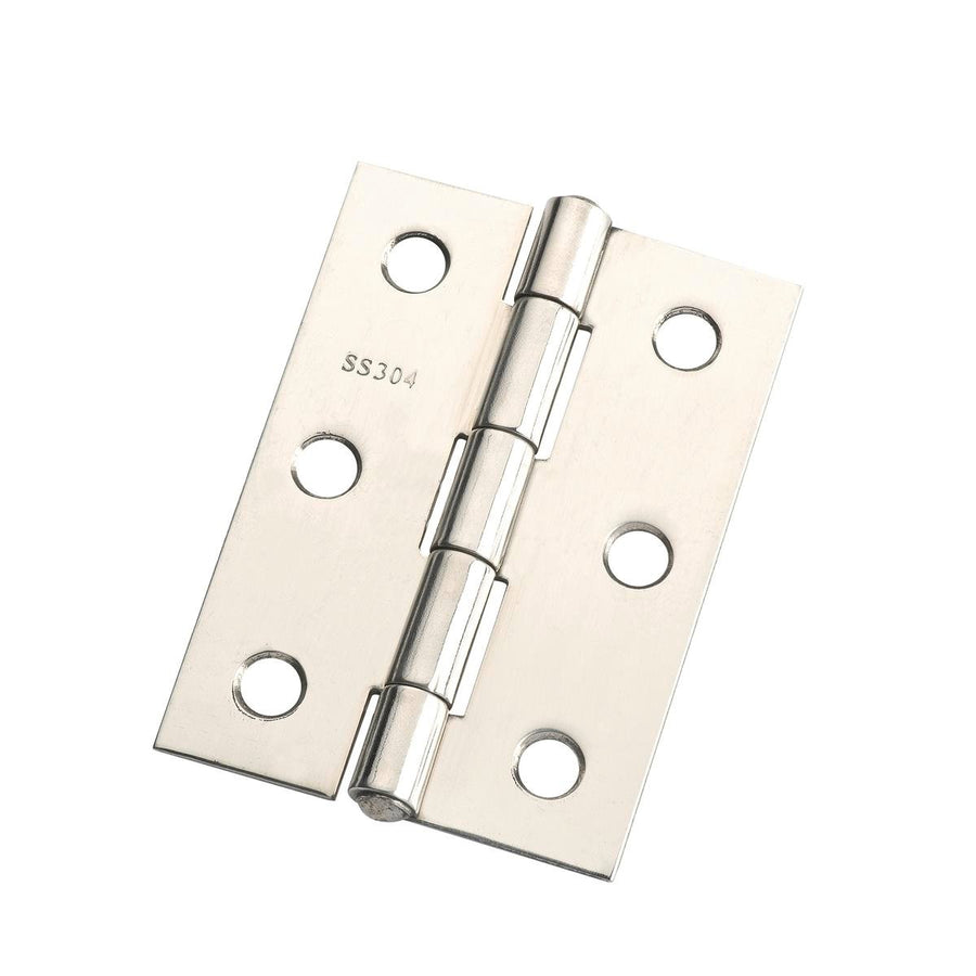 Zenith 70mm Fixed Pin Butt Hinge - Polished Stainless Steel - Security - SuperSaverAU - view 1
