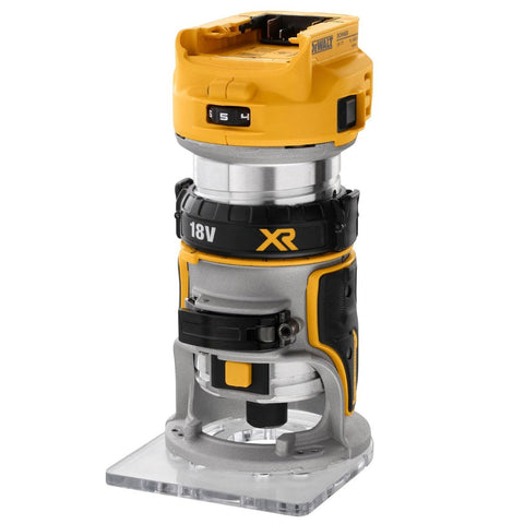 Dewalt 8mm 18V XR Li-Ion Brushless Router Skin Only - Yellow - DCW600N-XJ - SuperSaverAU - view 1