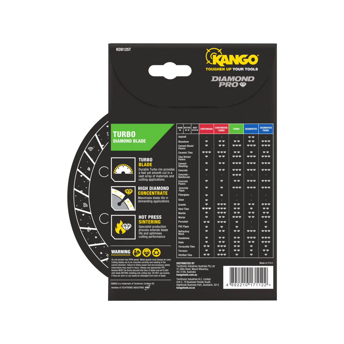 Kango Turbo Diamond Saw Blade - 125mm - Ultra Thin - Fast Cutting - SuperSaverAU - view 3