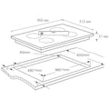 Chef 90cm induction cooktop - four zones, PowerBoost, auto-off safety, 9 power levels - CHI944BB