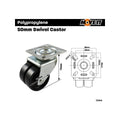 Move It Twin Wheel Castor - 50mm - Black Nylon - 70kg Load Rating - SuperSaverAU - view 4