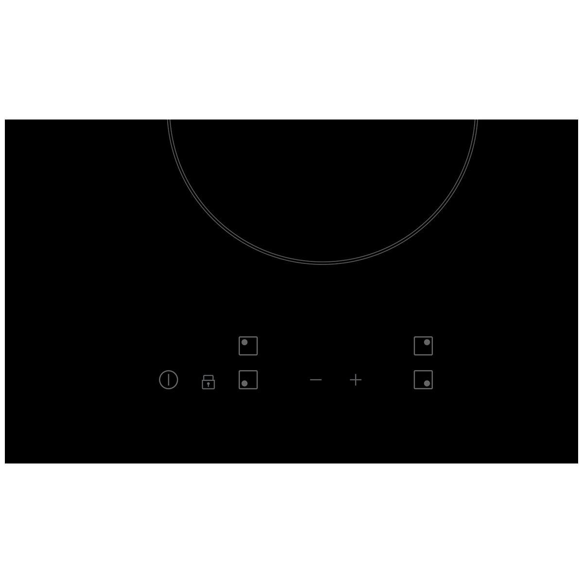 Chef 60cm 4 Burner Ceramic Cooktop - Black Glass, Touch Controls, Pause Function, 9 Power Levels - CHC644BC
