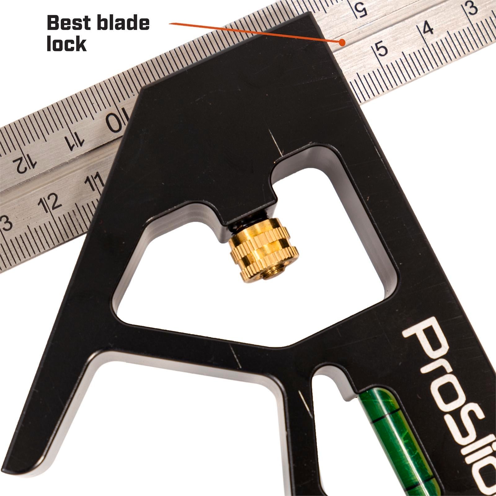 Crescent Lufkin 300mm Aluminium Combination Square, Stainless Steel Rule, Spirit Vial
