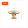Taskmaster 34mm Brushed Brass Round Cabinet Knobs 4 Pack - Easy Install - Antique Design - SuperSaverAU - view 3