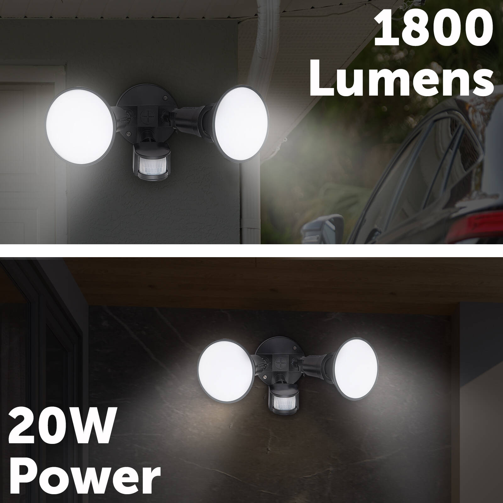 Arlec 20W Grid Connect Smart Security Light 1800lm 5700K Movement Sensor