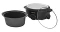 Morphy Richards Slow Cooker - Sear and Stew Pot, Toughened Glass Lid, Low to High Heat, Matte Black - MRSC65BK