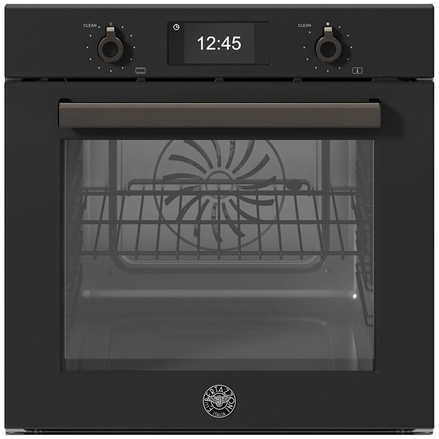 Bertazzoni 60cm Carbonio Professional Pyrolytic Oven - 76L Cavity - Quadruple-Glazed Door - F6011PROPTN-23