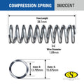 Century Spring Corp Compression Spring 2 Pack - 16 x 38mm - Durable Steel - SuperSaverAU - view 2
