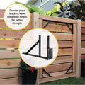Peak Products Heavy Duty Steel Fence Gate Assembly Bracket Kit Matte Black Suits 750mm Gates