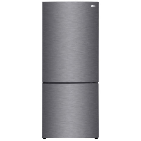 LG 420L Bottom Mount Fridge - Dark Graphite Doors, Door Cooling, Frost Free - GB-455UPLE