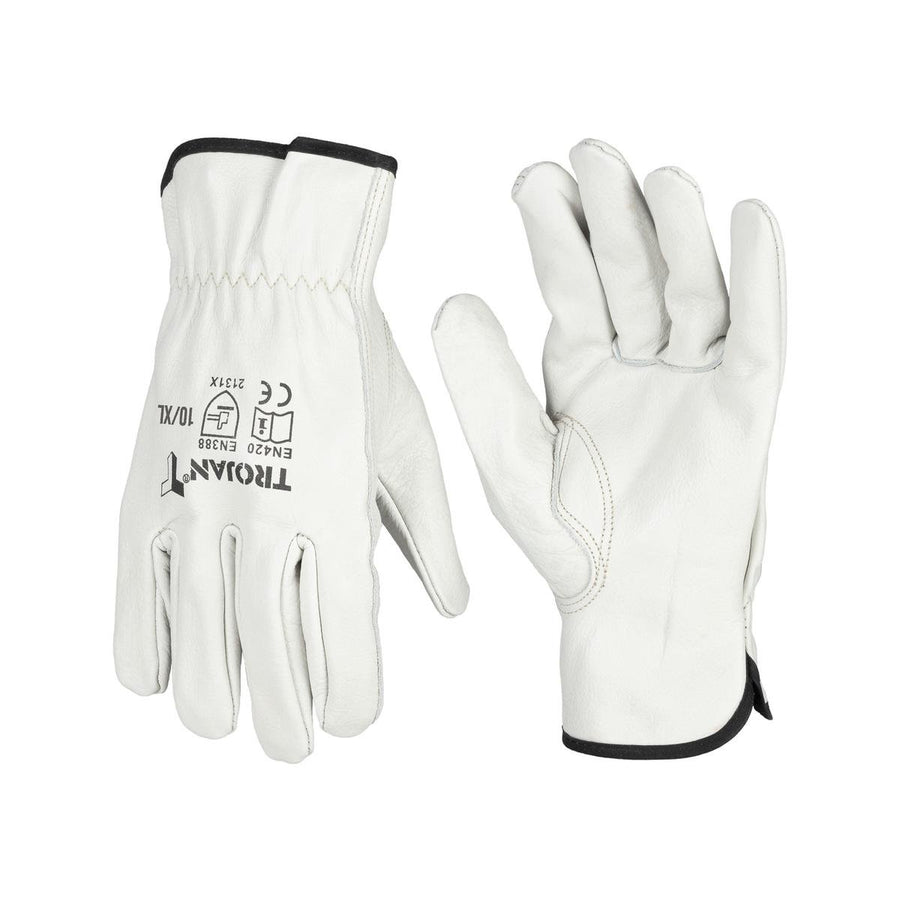 Trojan XL Leather Riggers Gloves - Medium to Extra Large - Durable, Comfortable - SuperSaverAU - view 1